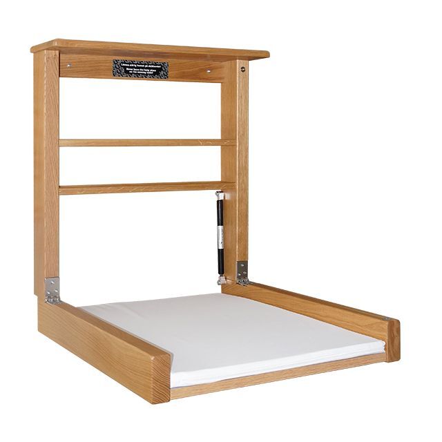Robust vegghengt stellebord, for offentlig bruk (ulike farger)-Eik/Hvit 