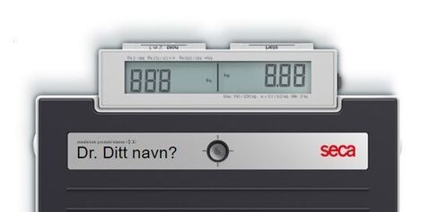 Seca 878dr mobil gulvvekt med dobbelt display, medisinsk godkjent 