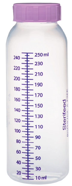 Engangsflaske for morsmelk og MME, 250ml
