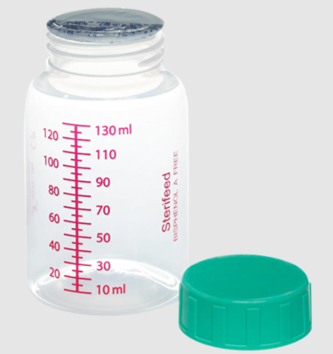 Flaske m/forsegling for morsmelk og MME 250ml 